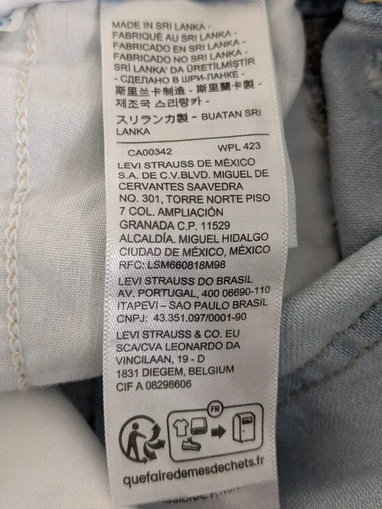 Levis Heritage Romper Women's XXL Blue Light Wash Short Sleeve Cinch Belt Loops - Picture 13 of 15